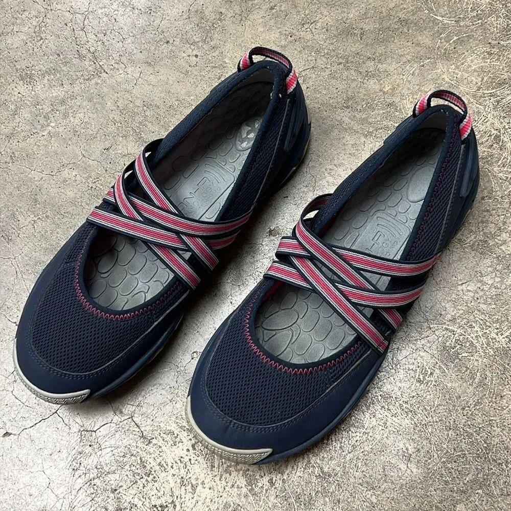 * Sperry top Sider navy and pink casual shoes Mary Jane style flats - Picture 4 of 7
